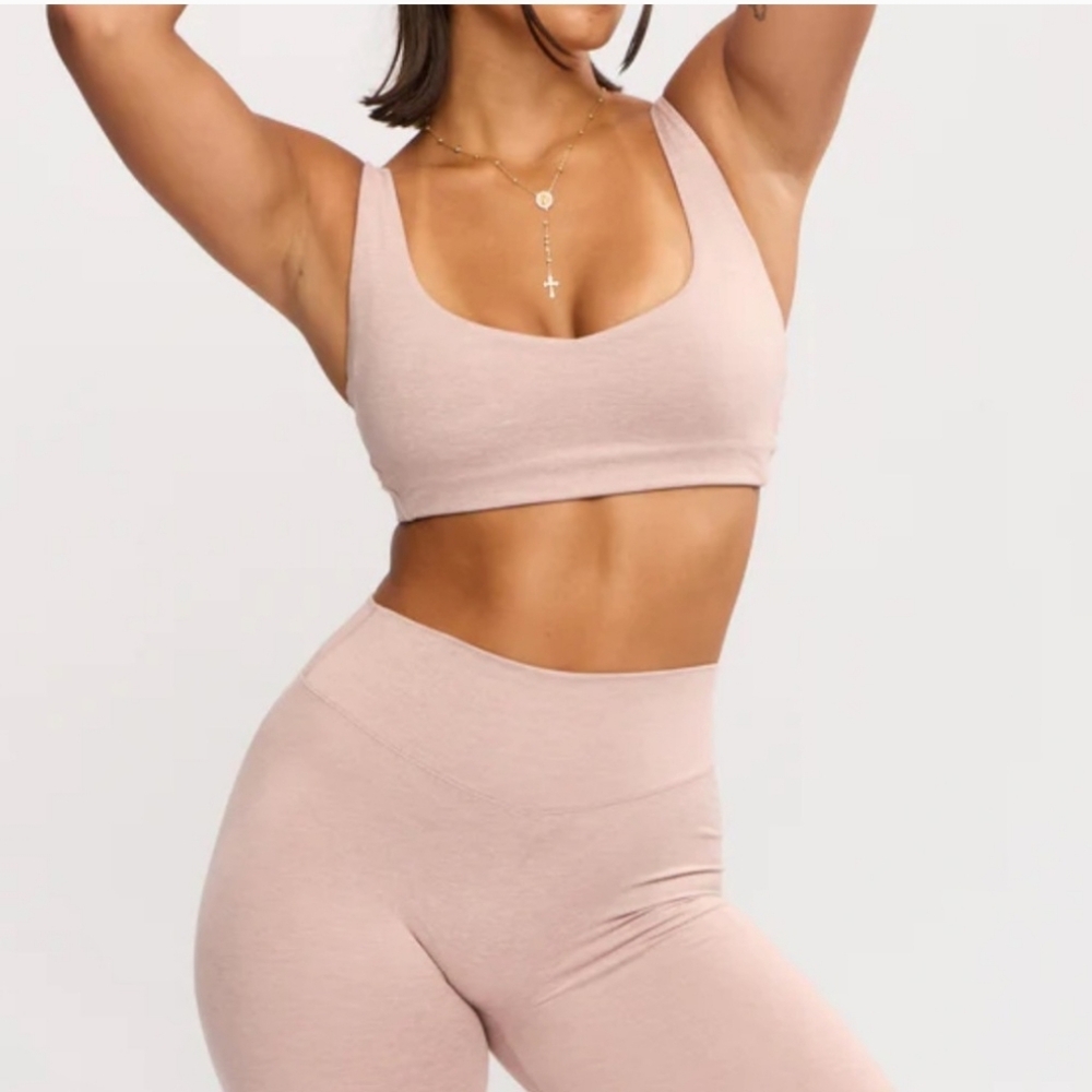 BuffBunny Nude Pink Scoop Sports Bra